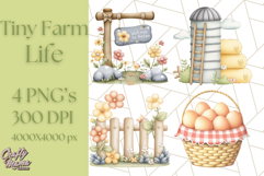 Tiny Farm Life Animals and Farm Clipart PNG, Barnyard PNG Product Image 1