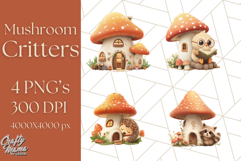 Whimsical Woodland Animal Village PNG Clipart Fantasy Forest Product Image 1