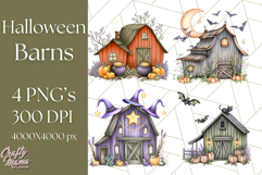 Halloween Cottagecore Barn PNG Clipart, Fall Style Product Image 1