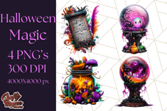 Magical Halloween PNG Clipart, Cute Spooky Elements Clip Art Product Image 1