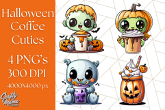 Monster Café Halloween PNG Clipart, Coffee Holiday Clip Art Product Image 1