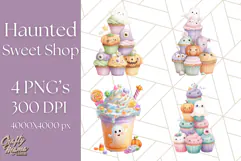 Haunted Sweet Shoppe PNG Clipart, Pastel Halloween Bakery Product Image 1