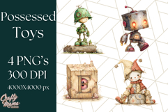 Possessed Toys Clipart PNG Haunted Doll Characters Product Image 1