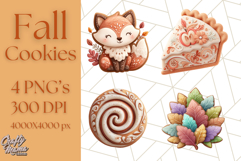Fall Gingerbread Cookie PNG Clipart, Autumn Cookies Clip Art Product Image 1