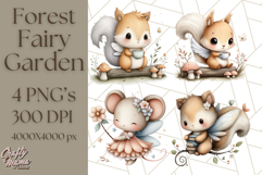 Forest Fairy Garden Creatures PNG, Whimsical Woodland Art Product Image 1