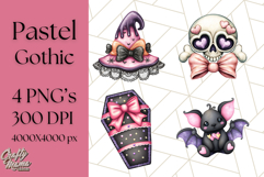 Pastel Goth Halloween PNG Clipart, Creepy Cute Art Product Image 1