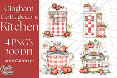 Cottagecore Strawberry Kitchen PNG Clipart, Retro Fruit Png Product Image 1