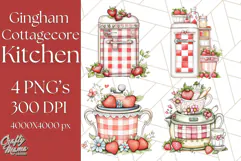 Cottagecore Strawberry Kitchen PNG Clipart, Retro Fruit Png Product Image 1