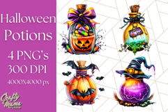 Bright Halloween Potion Bottle PNG Clipart, Holiday Elements Product Image 1