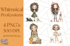 Cute Career Clipart Watercolor Professions Clip Art for Kids Product Image 1