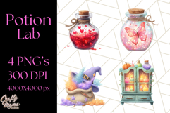 Hocus Pocus Potion Lab Clipart PNG Halloween Clip Art Product Image 1