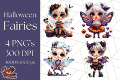 Halloween Fairy Clipart PNG, Cute Chibi Fairy Art Clip Art Product Image 1