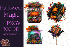 Magical Halloween PNG Clipart, Cute Spooky Elements Clip Art Product Image 1