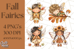 Fall Fairy Clipart PNG, Autumn Fairy People With Wings Product Image 1