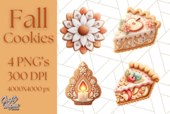 Fall Gingerbread Cookie PNG Clipart, Autumn Cookies Clip Art Product Image 1