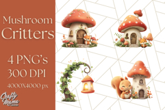 Whimsical Woodland Animal Village PNG Clipart Fantasy Forest Product Image 1