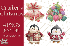 Christmas Clipart, Crafter’s Christmas Paper and Fabric Art Product Image 1