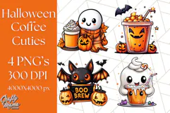 Monster Café Halloween PNG Clipart, Coffee Holiday Clip Art Product Image 1