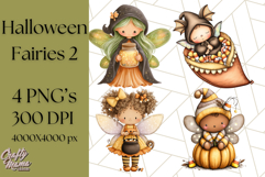 Halloween Fairy Clipart PNG, Spooky Cute Character Art Product Image 1