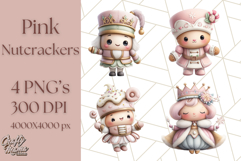 Playful Pink Nutcracker PNG, Pastel Christmas Clipart Product Image 1
