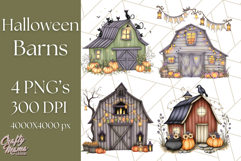 Halloween Cottagecore Barn PNG Clipart, Fall Style Product Image 1