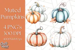 Fall Pumpkin Clipart PNG, Autumn Pumpkins, Jewel Tones Png Product Image 1