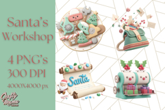 Santa’s Workshop PNG Clipart Elves, Toys &amp; Gifts Clip Art Product Image 1