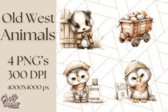 Wild West Animals PNG Clipart, Cowboy &amp; Saloon Scenes Product Image 1