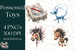 Possessed Toys Clipart PNG Haunted Doll Characters Product Image 1