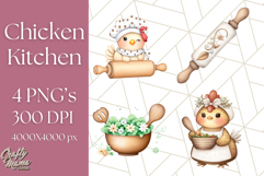 Cottagecore Kitchen Chicken Clipart PNG, Fairytale Style Product Image 1