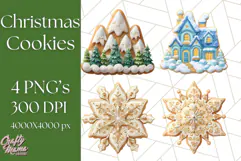 Christmas Cookies Clipart PNG Festive Treats Product Image 1