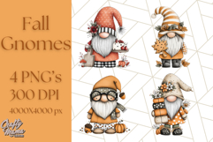 Thanksgiving Gnome Clipart PNG Cute Fall Gnomes, Gnome Png Product Image 1
