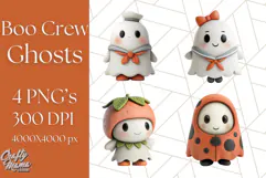 Cute Halloween Ghost Clipart Costume PNG, Halloween Png Product Image 1