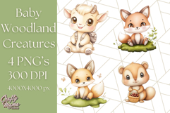 Woodland Nursery Baby Animals And Fantasy Forest PNG Clipart Product Image 1