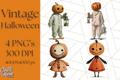 Vintage Halloween PNG Clipart, 1950s Retro Graphics Clip Art Product Image 1