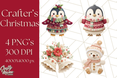 Christmas Clipart, Crafter’s Christmas Paper and Fabric Art Product Image 1