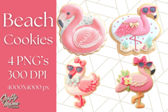 Summer Cookie Character PNG, Cute Beach Clipart Tropical Png Product Image 1