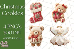 Christmas Cookies Clipart PNG Festive Treats Product Image 1