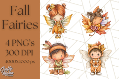 Fall Fairy Clipart PNG, Autumn Fairy People With Wings Product Image 1