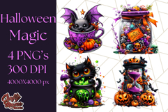 Magical Halloween PNG Clipart, Cute Spooky Elements Clip Art Product Image 1