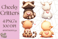 Cute Back View Sitting Animal Clipart PNG From Behind Product Image 1