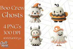 Cute Halloween Ghost Clipart Costume PNG, Halloween Png Product Image 1