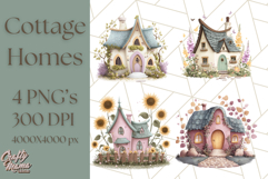 Whimsical Cottagecore Cottage PNG Clipart, Fairy House Png Product Image 1