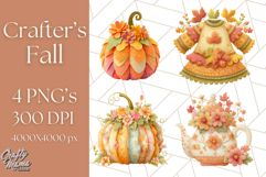Cozy Fall Clipart PNG Autumn Cozy Elements Product Image 1