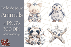 Blue Floral Stuffed Animal Clipart PNG, Cute Stuffed Animals Product Image 1