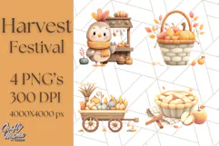 Woodland Autumn Animals PNG Clipart for Fall & Harvest Product Image 1