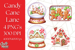 Peppermint Candy Cane Clipart PNG, Christmas Sweet Street Product Image 1