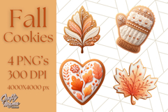 Fall Gingerbread Cookie PNG Clipart, Autumn Cookies Clip Art Product Image 1