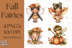 Fall Fairy Clipart PNG, Autumn Fairy People With Wings Product Image 1