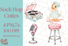 Sock Hop Animal Dance Party PNG Clipart, Cute Retro 1950s Product Image 1